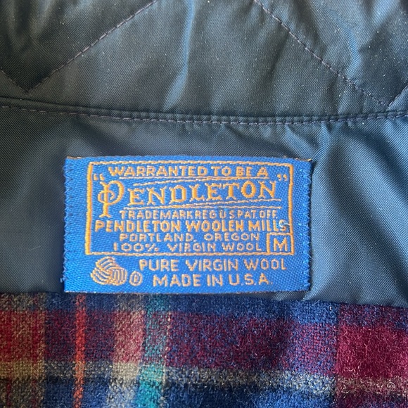 Pendleton vintage Plaid Long Sleeve Button Down Shirt Wool Made USA size M - Picture 2 of 4